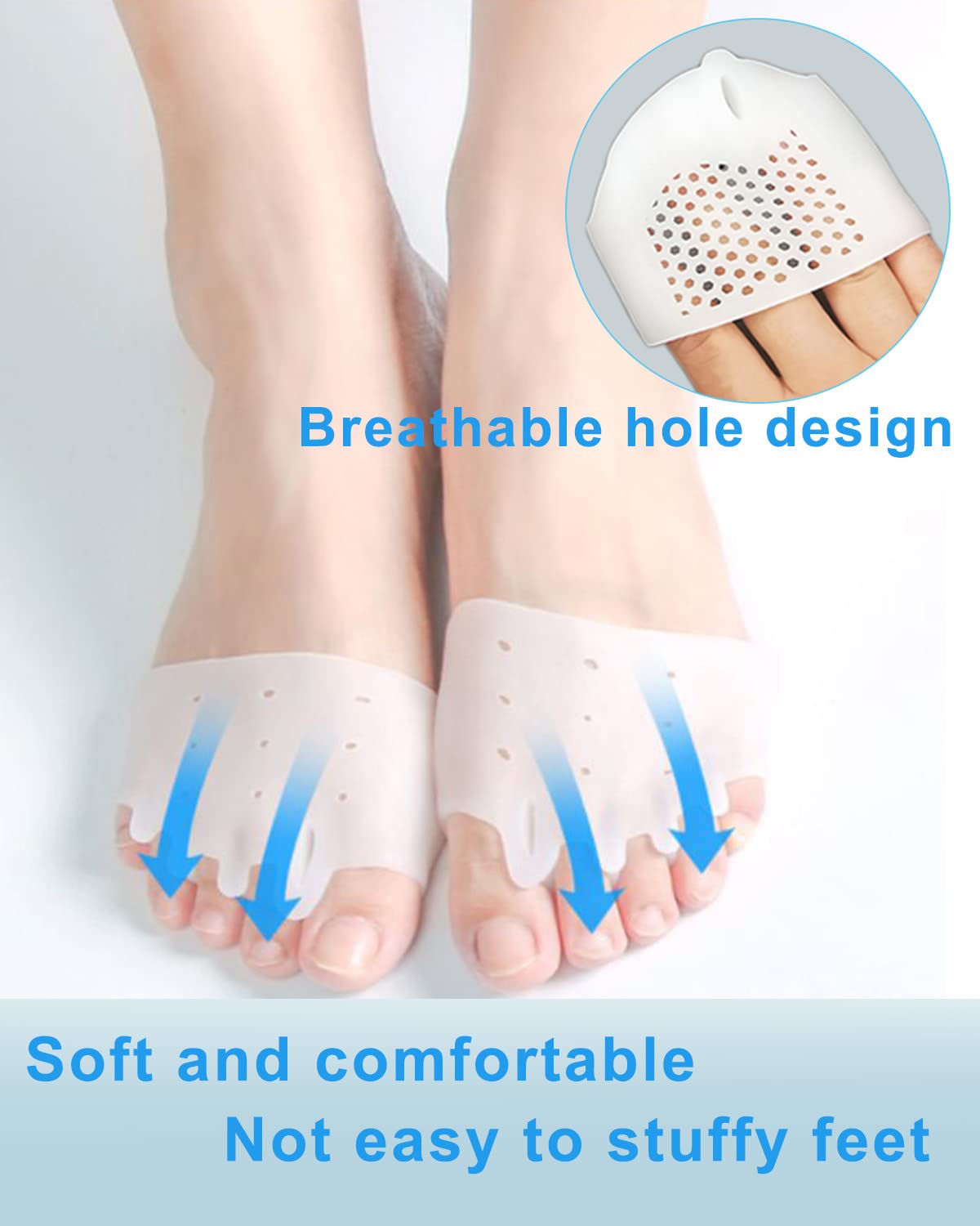 Golbylicc forefoot pad detail with ventilation holes for cooler wear
