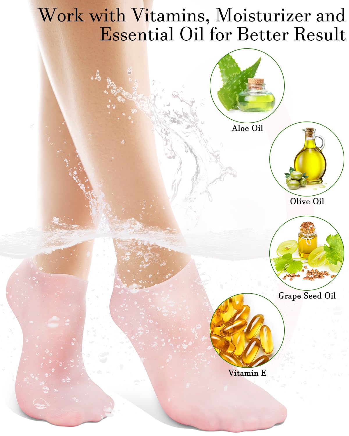 Golbylicc socks worn on feet during relaxation showing comfort and hydration benefit