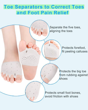 Golbylicc toe spacer inside a shoe demonstrating cushion and fit