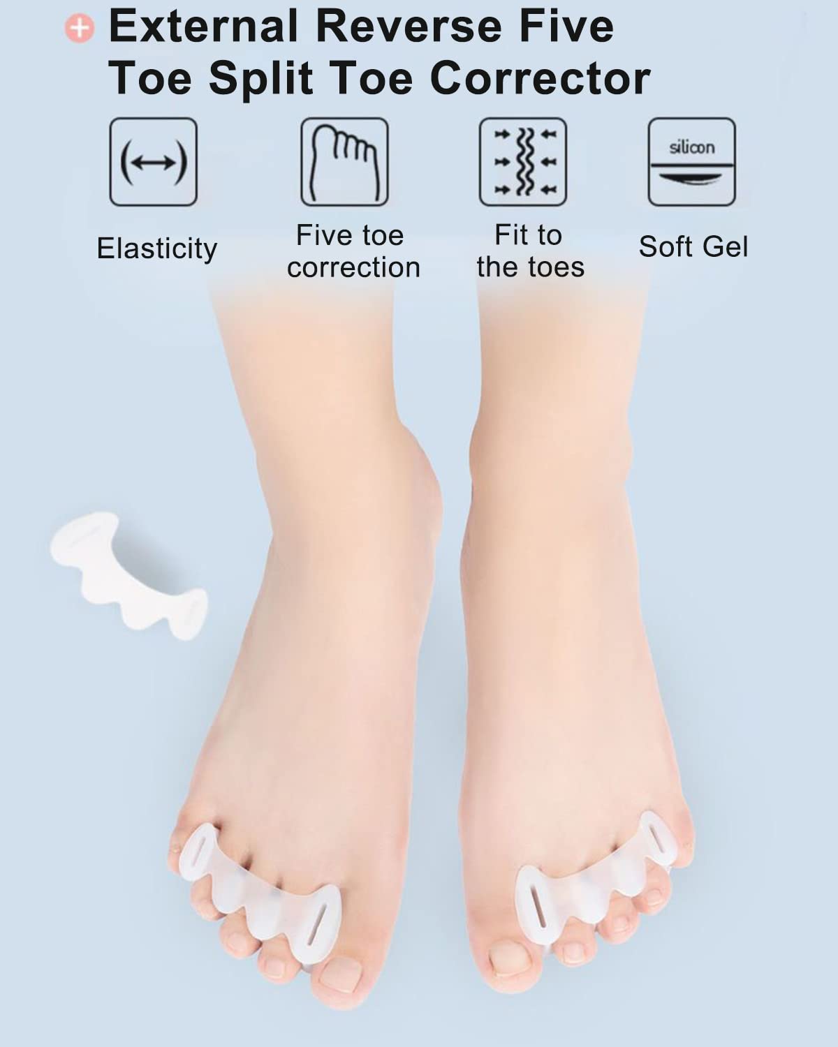 Golbylicc top view of three-ring design showing secure toe grip and steady alignment