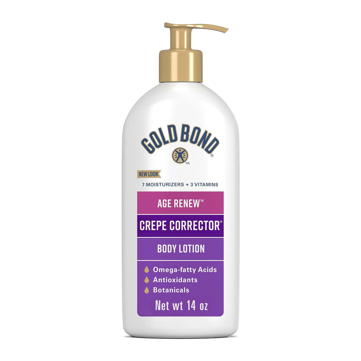 Gold Bond front packaging showing 14 oz bottle and smoothing benefit