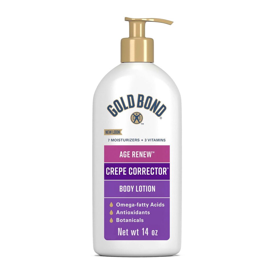 Gold Bond front packaging showing 14 oz bottle and smoothing benefit