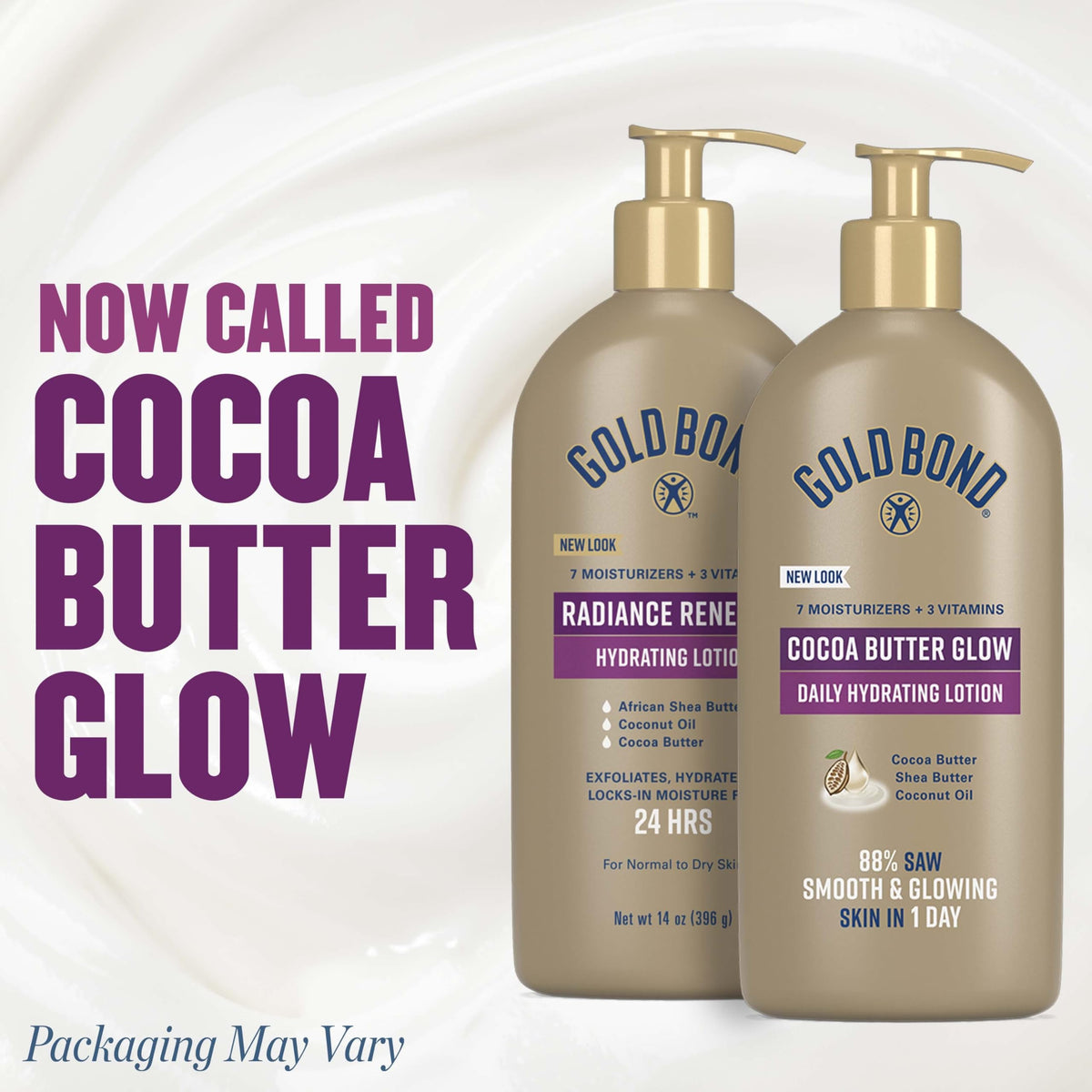 Gold Bond lotion texture close-up highlighting rich, smooth cream