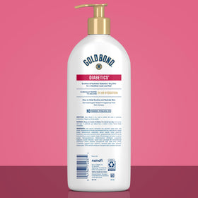 Gold Bond lotion texture close-up showing fast-absorbing, nongreasy consistency
