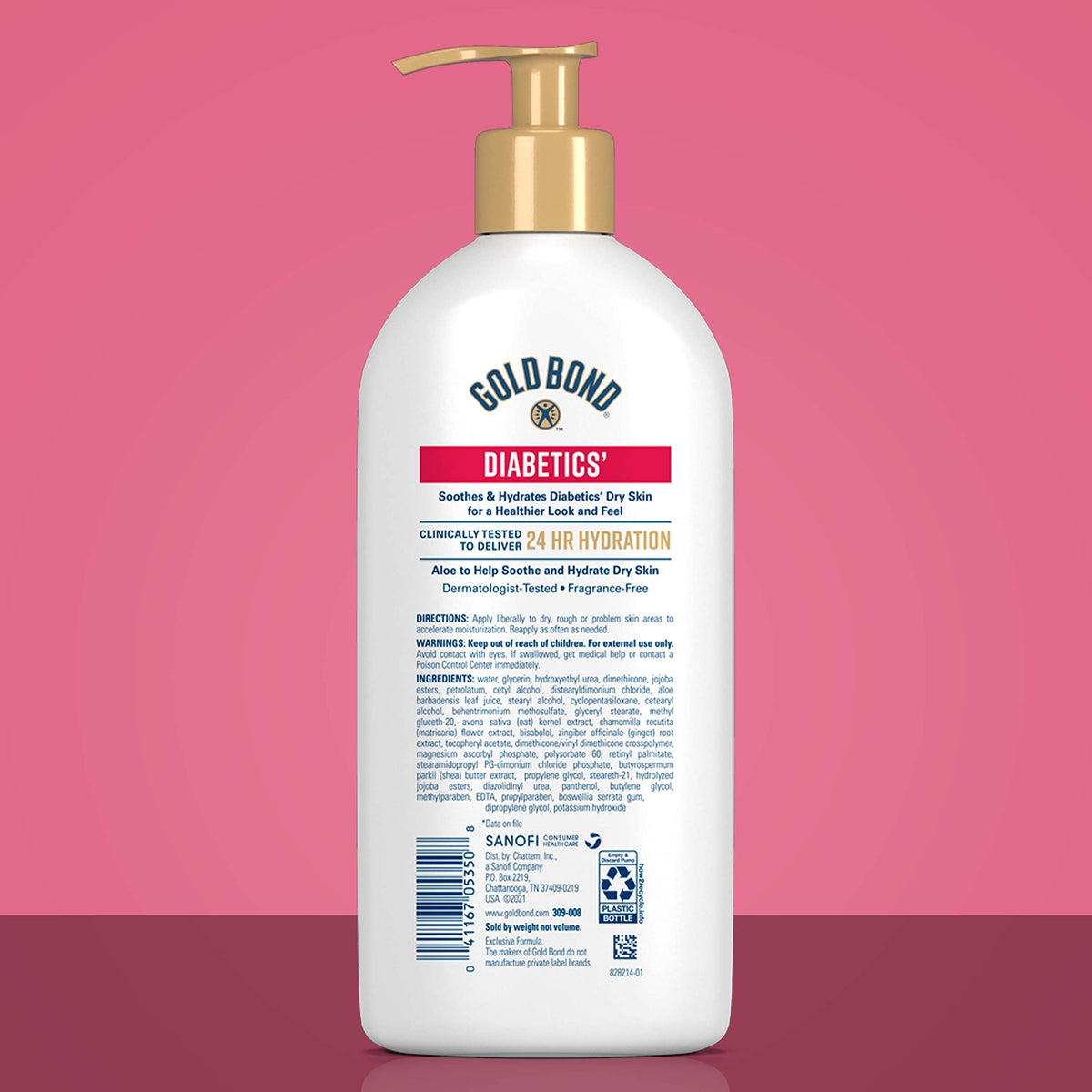 Gold Bond lotion texture on hand showing fast absorption and smooth feel