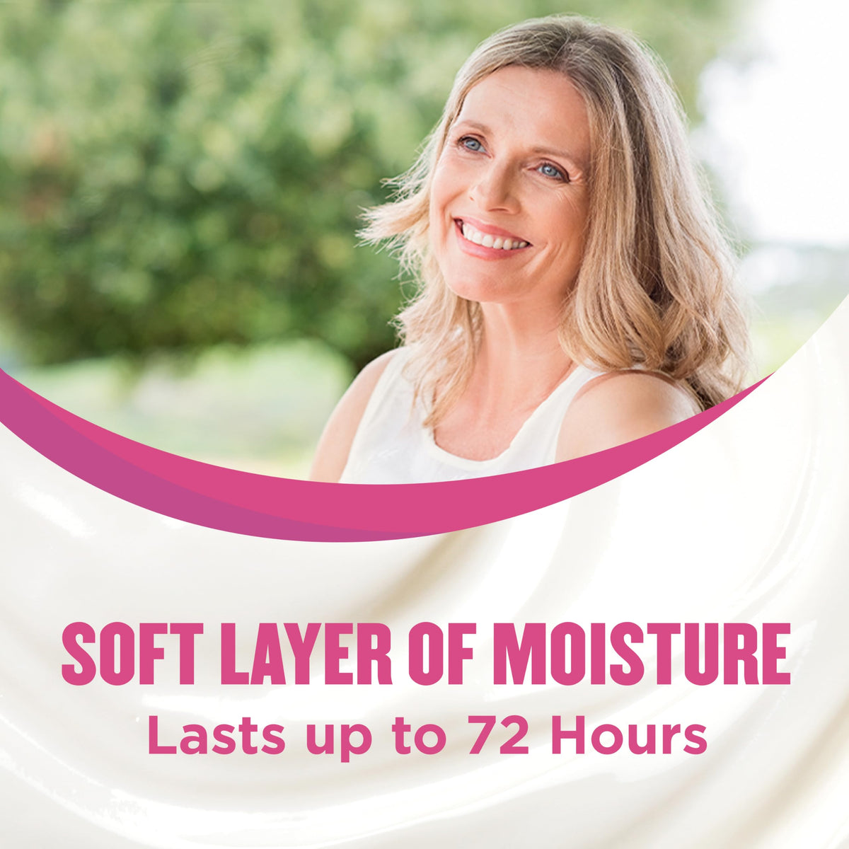 Gold Bond droplet on skin demonstrating quick absorption and hydration
