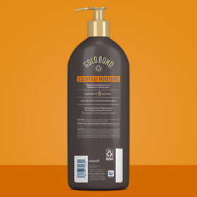 Gold Bond dispensing lotion from pump for controlled, mess-free use