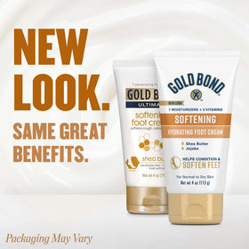 Gold Bond cream texture close-up highlighting rich, fast-absorbing formula for softening skin