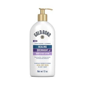 Gold Bond front packaging 13 oz showing product and calming lavender scent benefit