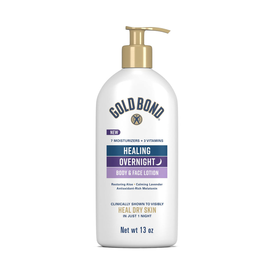 Gold Bond front packaging 13 oz showing product and calming lavender scent benefit