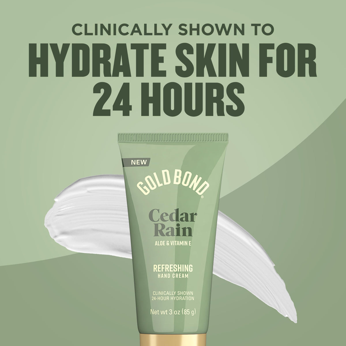 Person applying Gold Bond hand cream outdoors demonstrating easy everyday moisturization