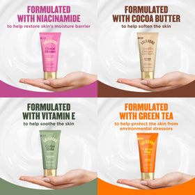 Gold Bond hand cream beside a smartphone to show compact 3 oz travel-friendly size
