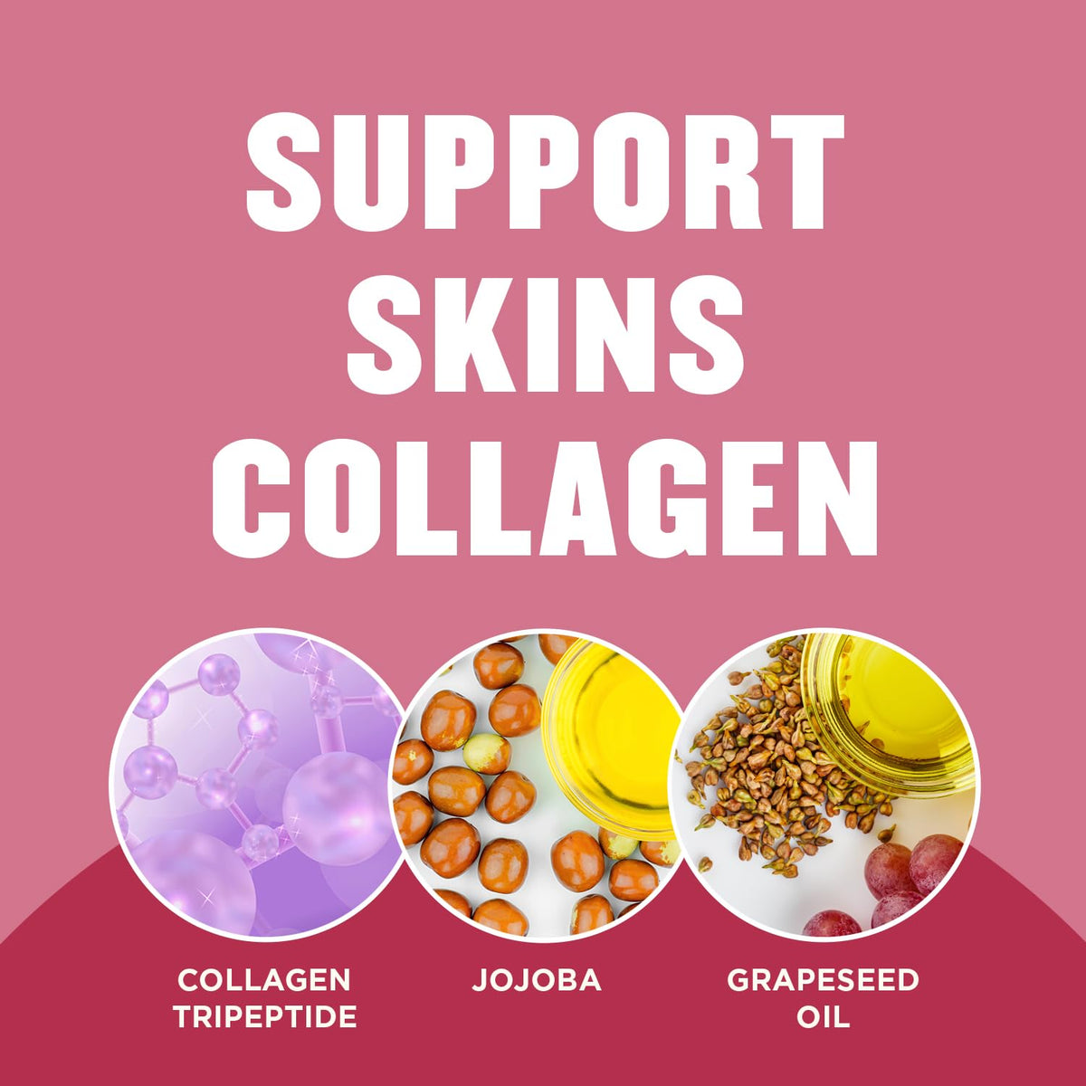 Gold Bond ingredients label close-up emphasizing collagen tripeptides and oils