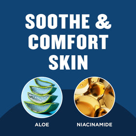 Closeup of Gold Bond label highlighting vitamins and moisturizers
