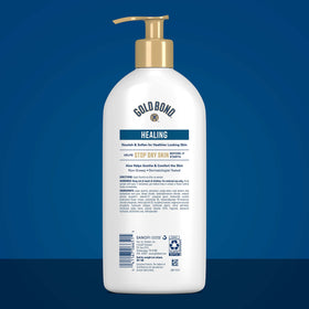 Gold Bond lotion texture closeup showing smooth, non-greasy finish