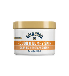 Gold Bond tub front view showing product for smoothing rough skin