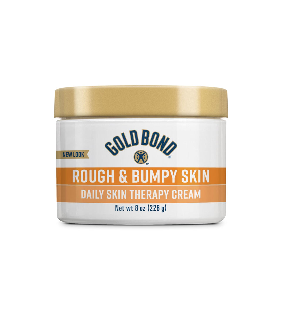 Gold Bond tub front view showing product for smoothing rough skin