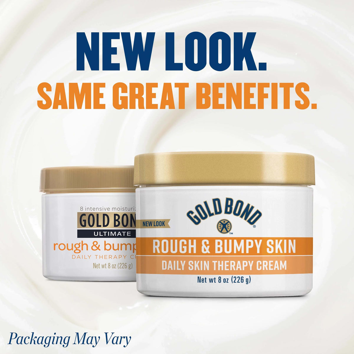 Gold Bond open tub showing creamy texture and hydrating blend benefit