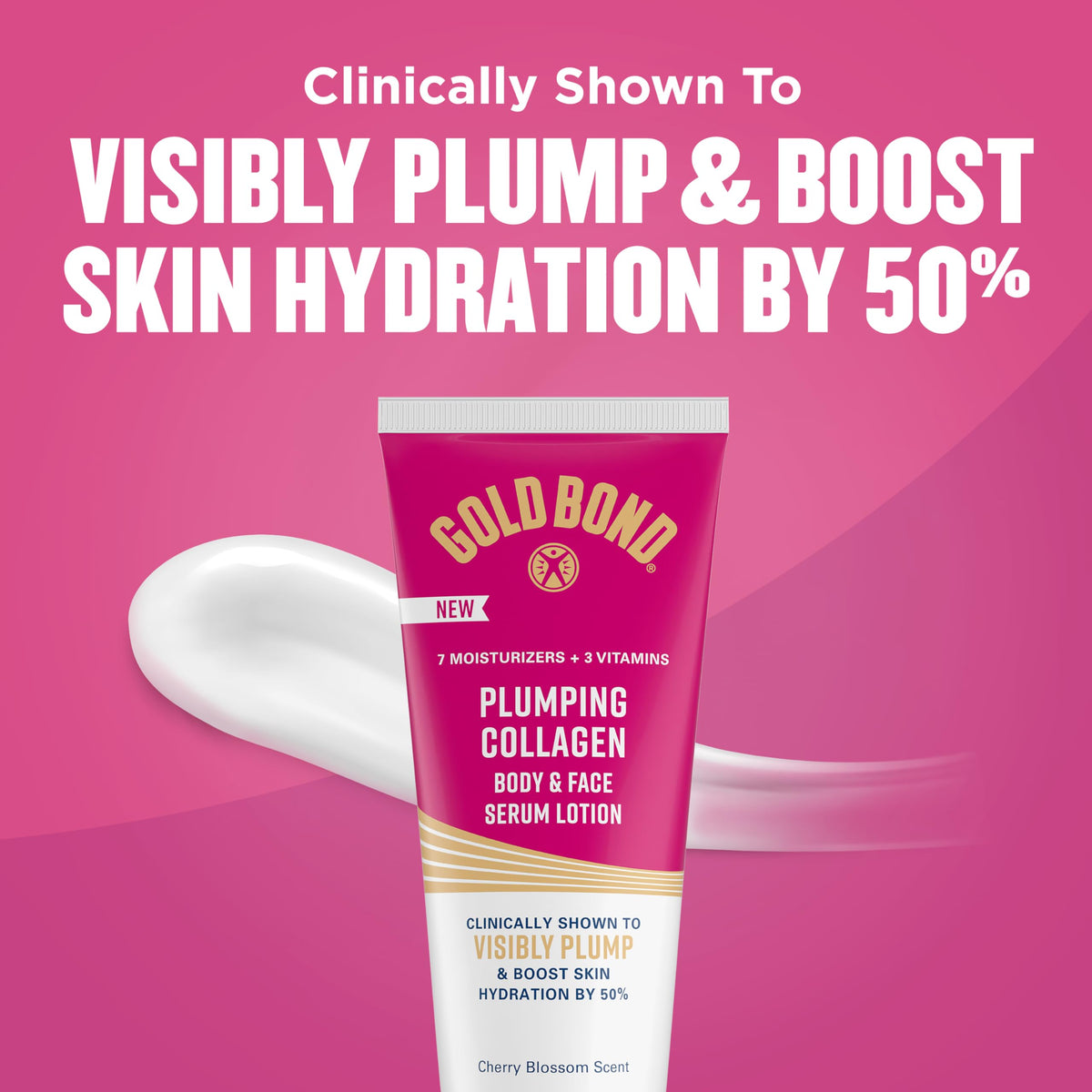 Gold Bond texture swirl of serum-lotion showing lightweight absorbency