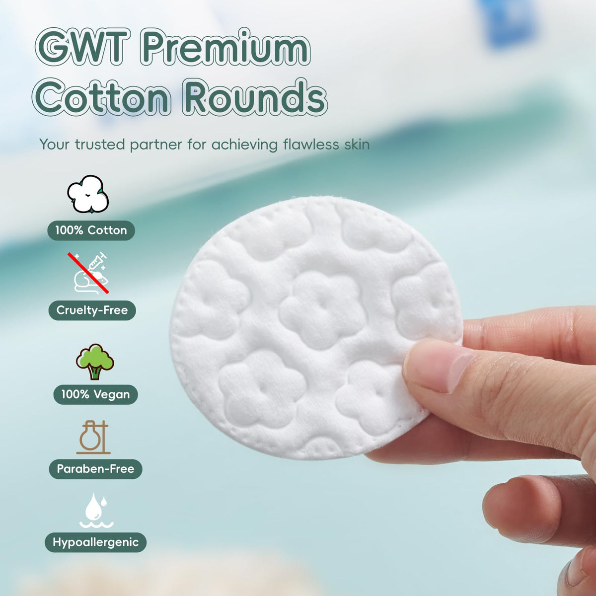 Gold Water Trading pad held in hand showing true size and easy handling