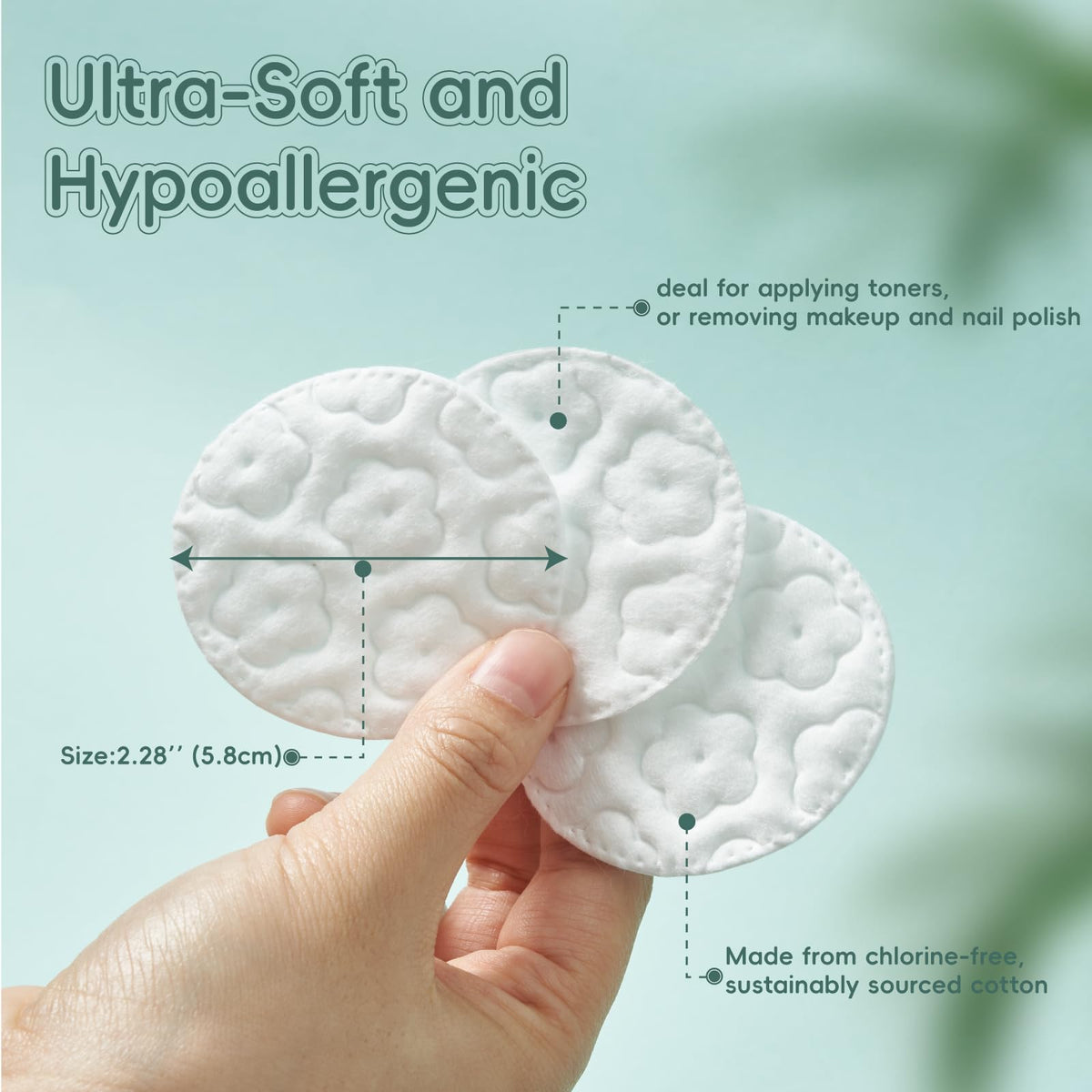 Gold Water Trading cotton pad texture macro for soft, absorbent feel