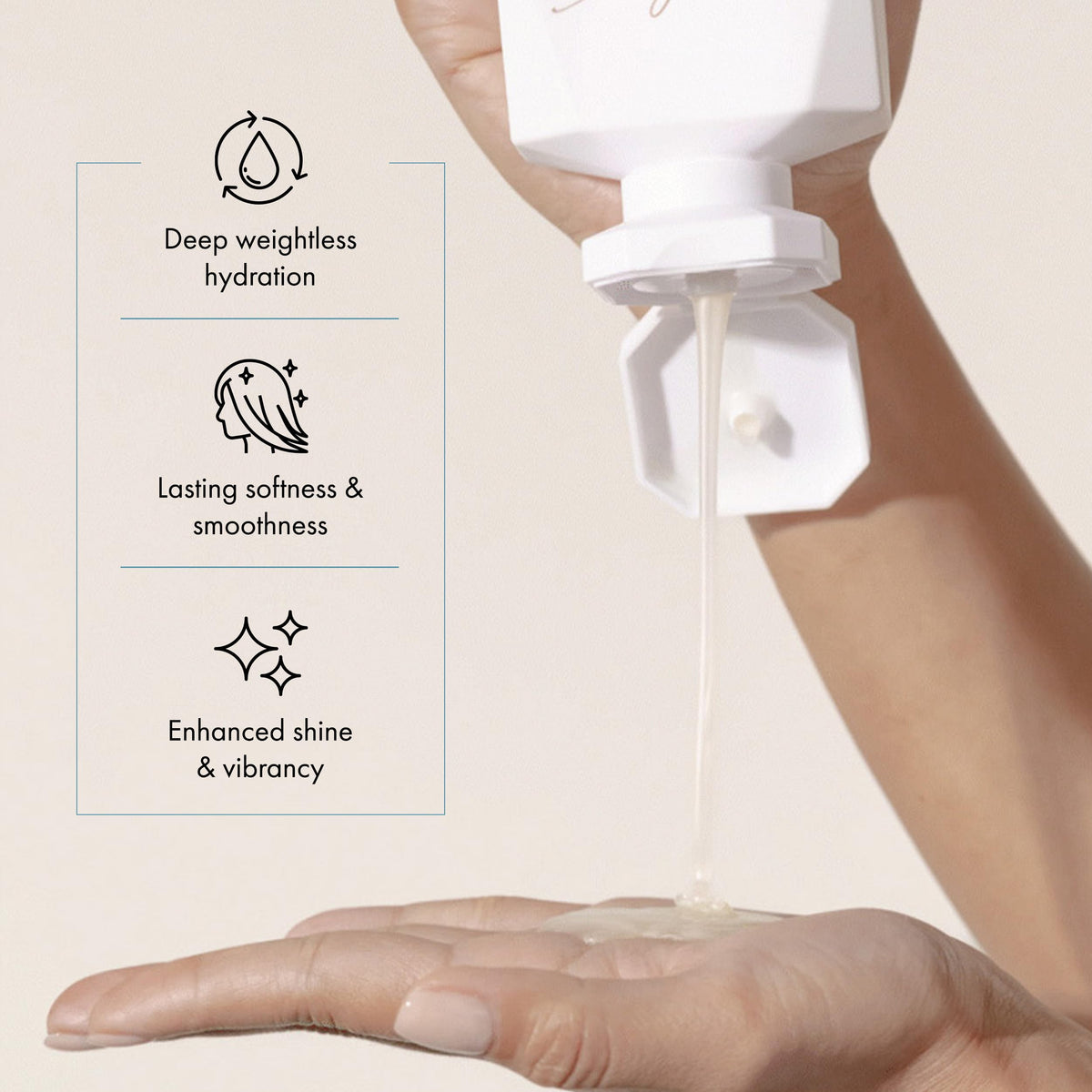 Goldie Locks bottle beside color-treated hair showing color-safe benefit