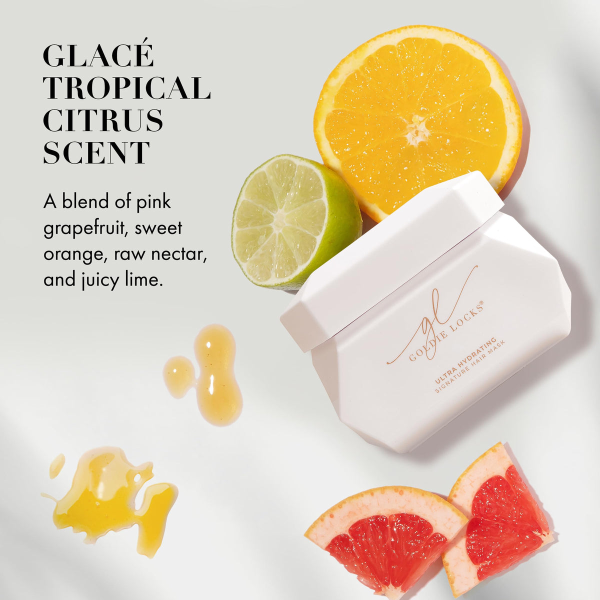 Goldie Locks label close-up showing clean vegan and free claims