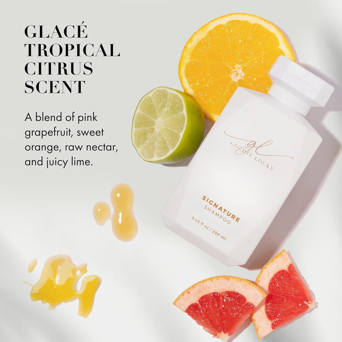 Goldie Locks shampoo near hair extensions illustrating extension-safe care