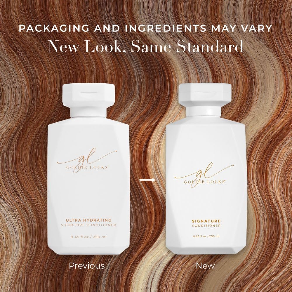 Goldie Locks texture close-up of creamy conditioner showing light hydration