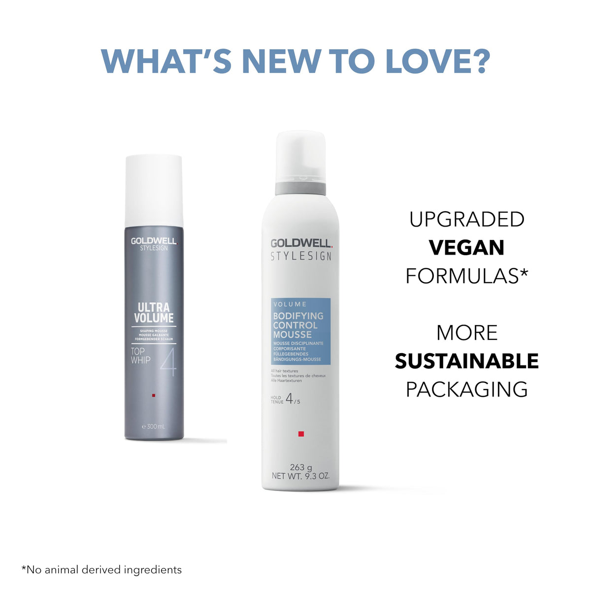 Goldwell product label with vegan and color-safe icons visible