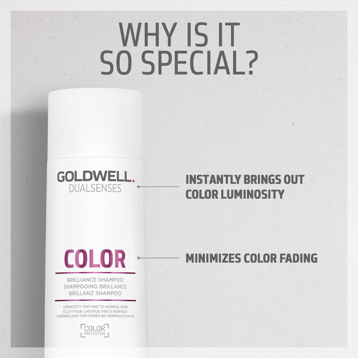 Goldwell lather in hand demonstrating gentle cleansing benefit