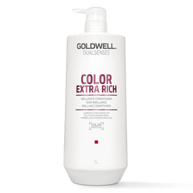 Goldwell Dualsenses front bottle showing large 1L size and easy dispensing benefit