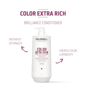 Goldwell Dualsenses bottle in hand showing 1L scale for economical use