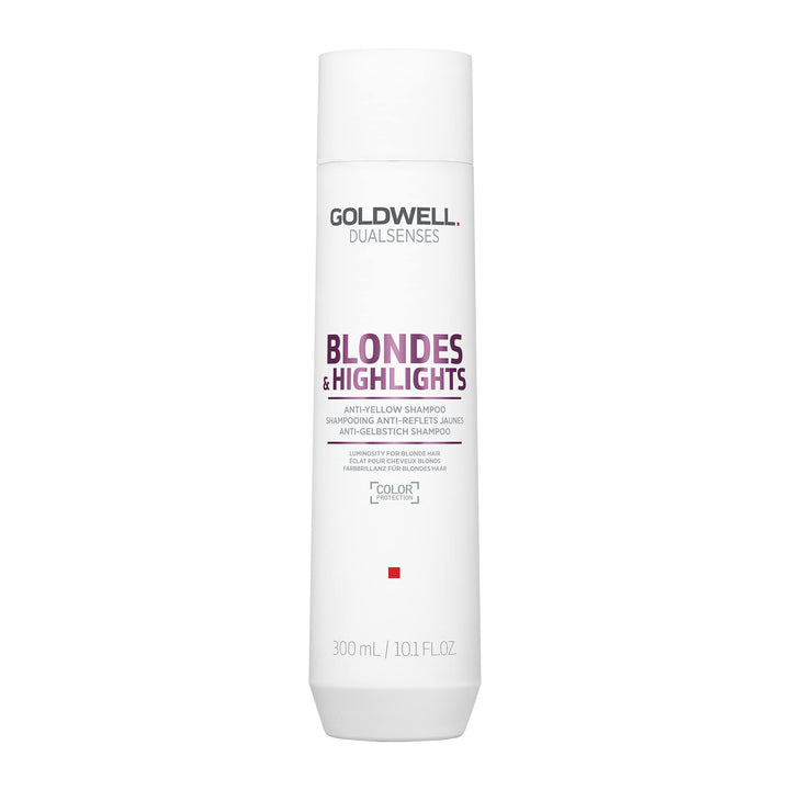 Goldwell Dualsenses front packaging showing product and benefit of neutralizing yellow