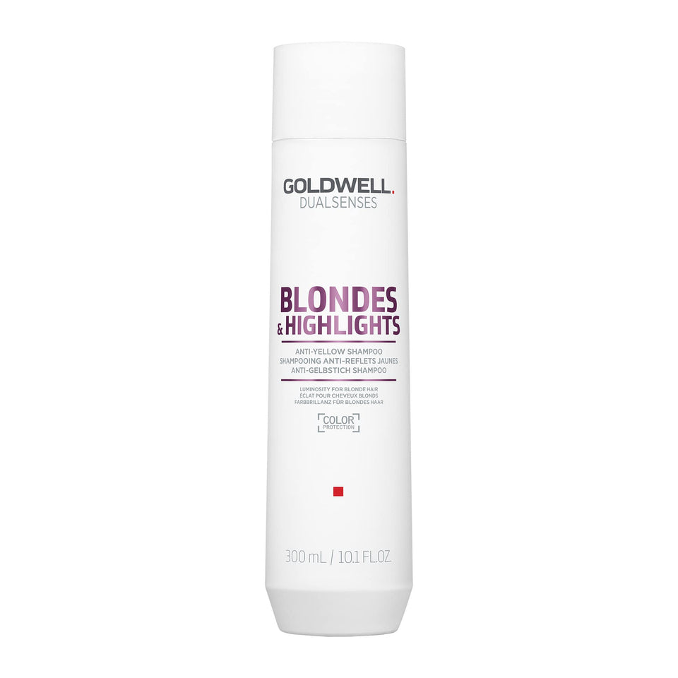 Goldwell Dualsenses front packaging showing product and benefit of neutralizing yellow