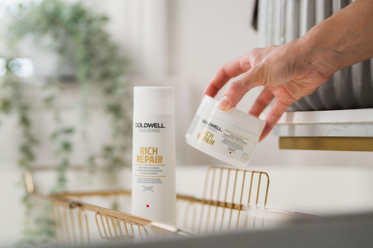 Goldwell packaging with German origin tag indicating professional quality