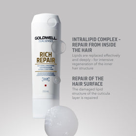 Goldwell label close-up highlighting product name and sulfate-free benefit for color care