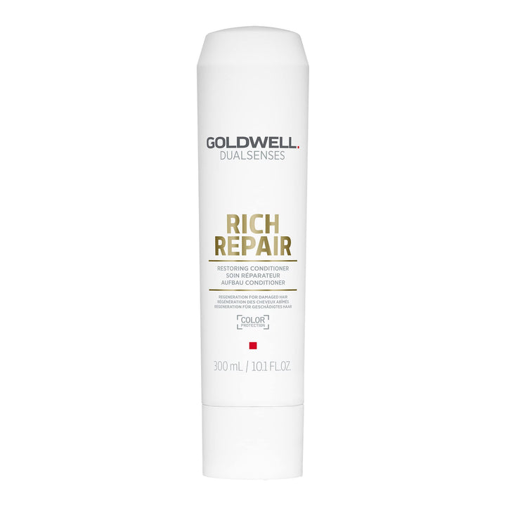 Goldwell bottle front view showing Rich Repair label and benefit