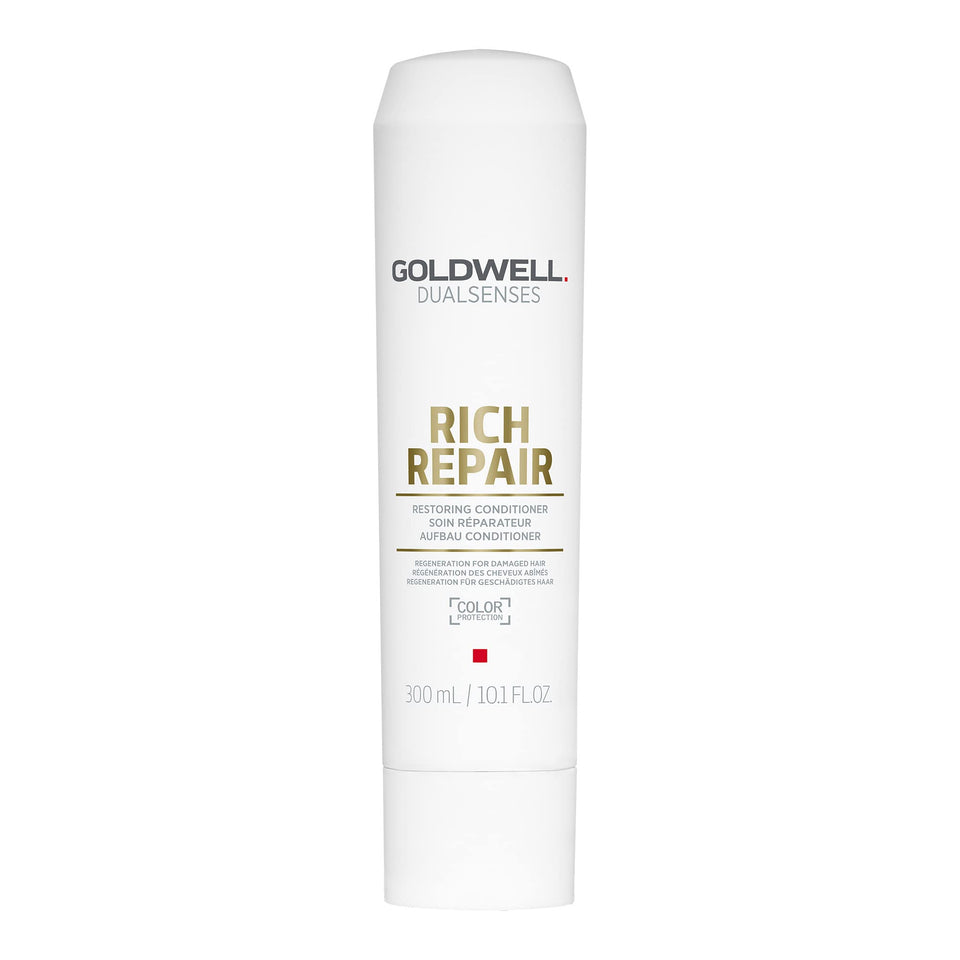 Goldwell bottle front view showing Rich Repair label and benefit