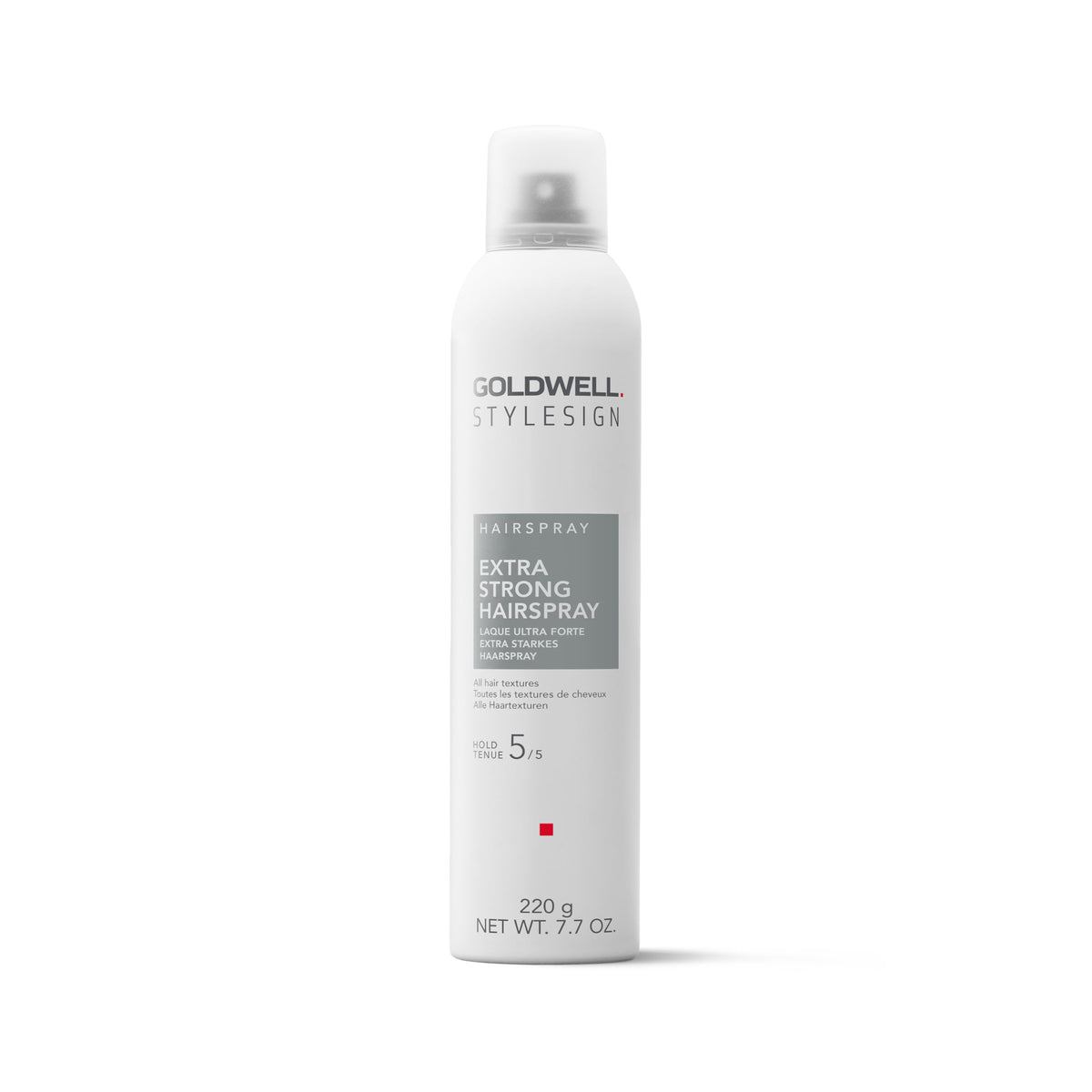 Goldwell extra strong front packaging showing product and lacquer finish benefit