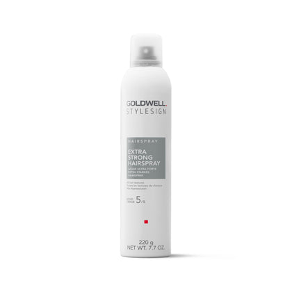 Goldwell extra strong front packaging showing product and lacquer finish benefit