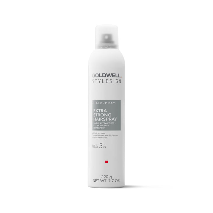 Goldwell extra strong front packaging showing product and lacquer finish benefit
