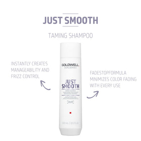 Goldwell Just Smooth back label with ingredients and usage directions for informed use