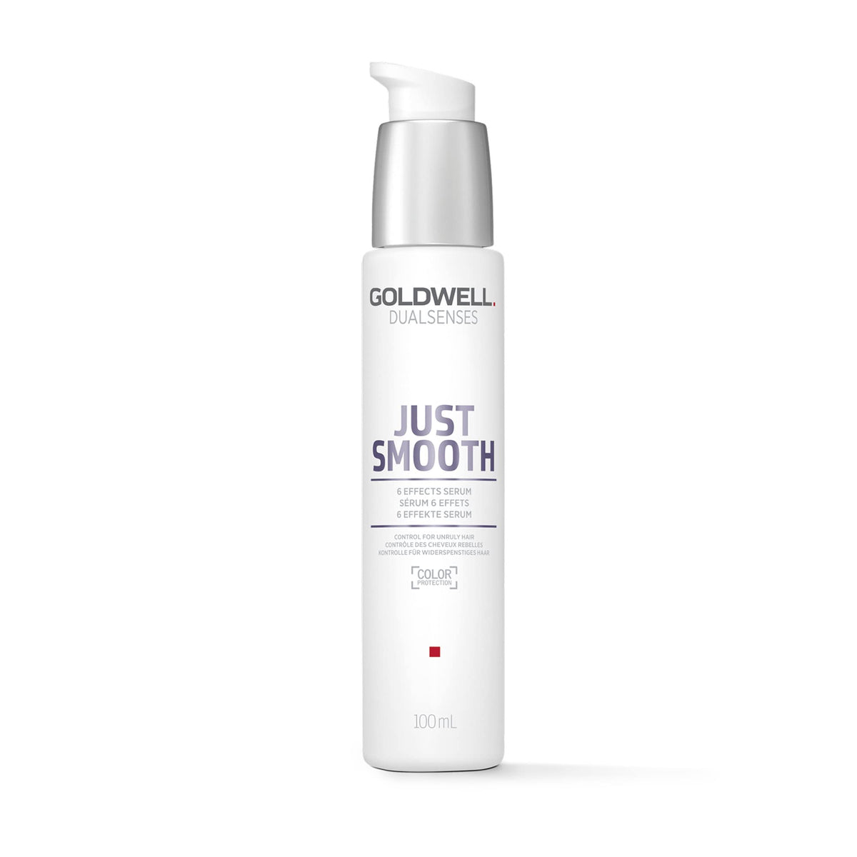 Goldwell Just Smooth front packaging showing 100ml bottle and label benefits