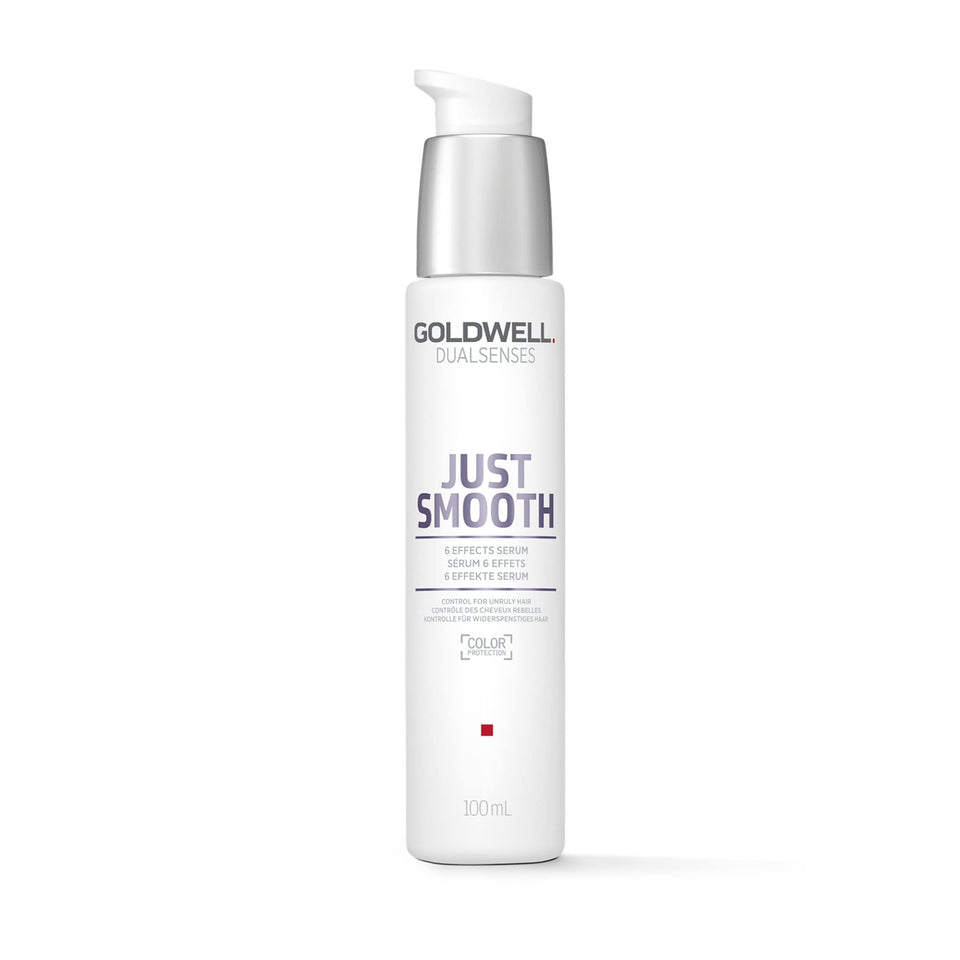 Goldwell Just Smooth front packaging showing 100ml bottle and label benefits
