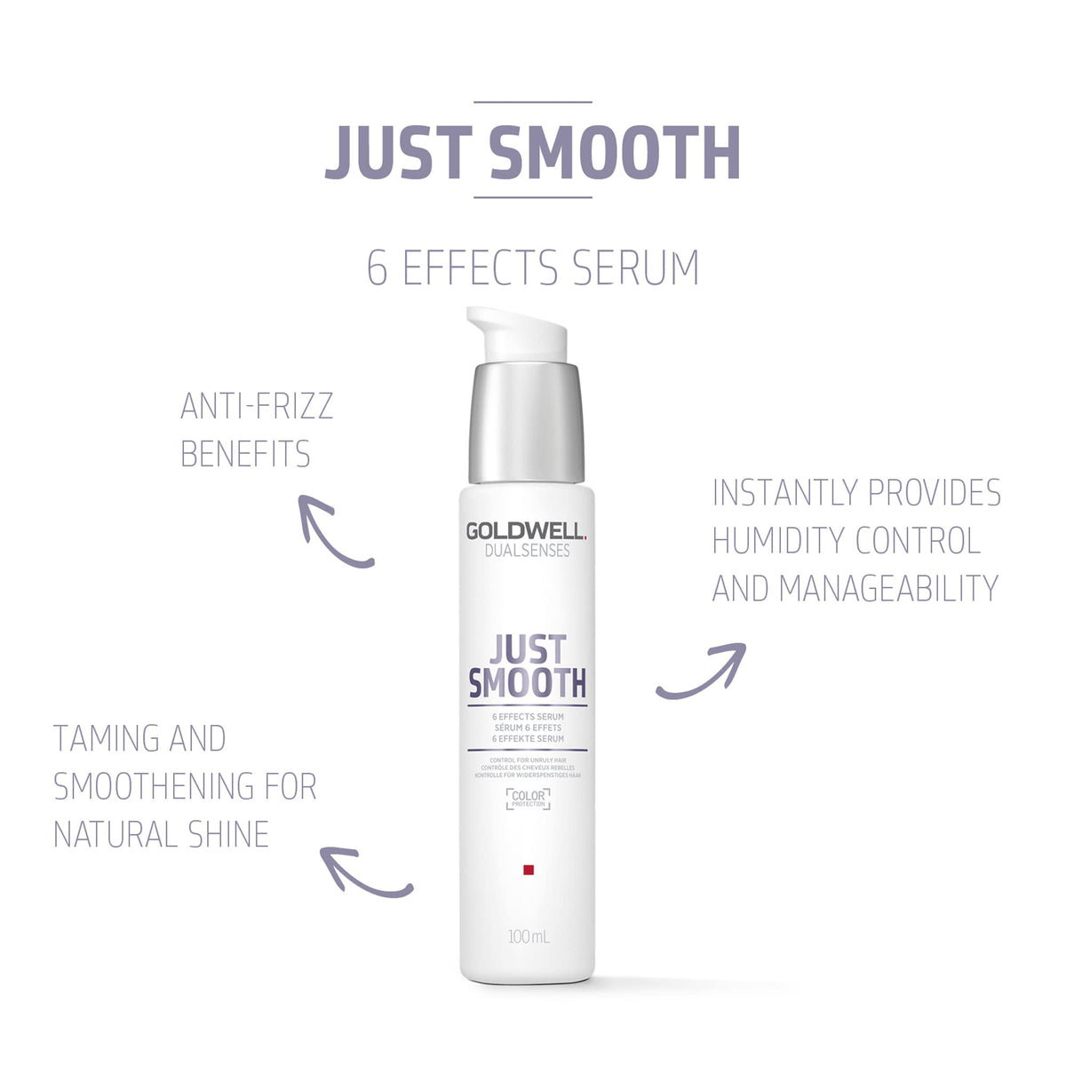 Goldwell Just Smooth pump and cap detail demonstrating easy dispensing