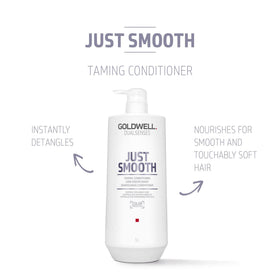 Goldwell pump dispensing conditioner demonstrating easy, mess-free application