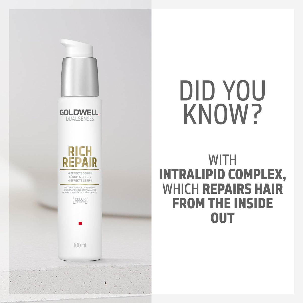 Goldwell being applied to mid-lengths and ends for frizz control