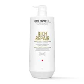 Goldwell Rich Repair front bottle showing product and volume benefit