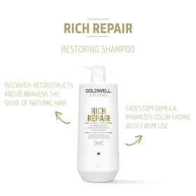Goldwell Rich Repair pump and cap detail for convenient dispensing benefit
